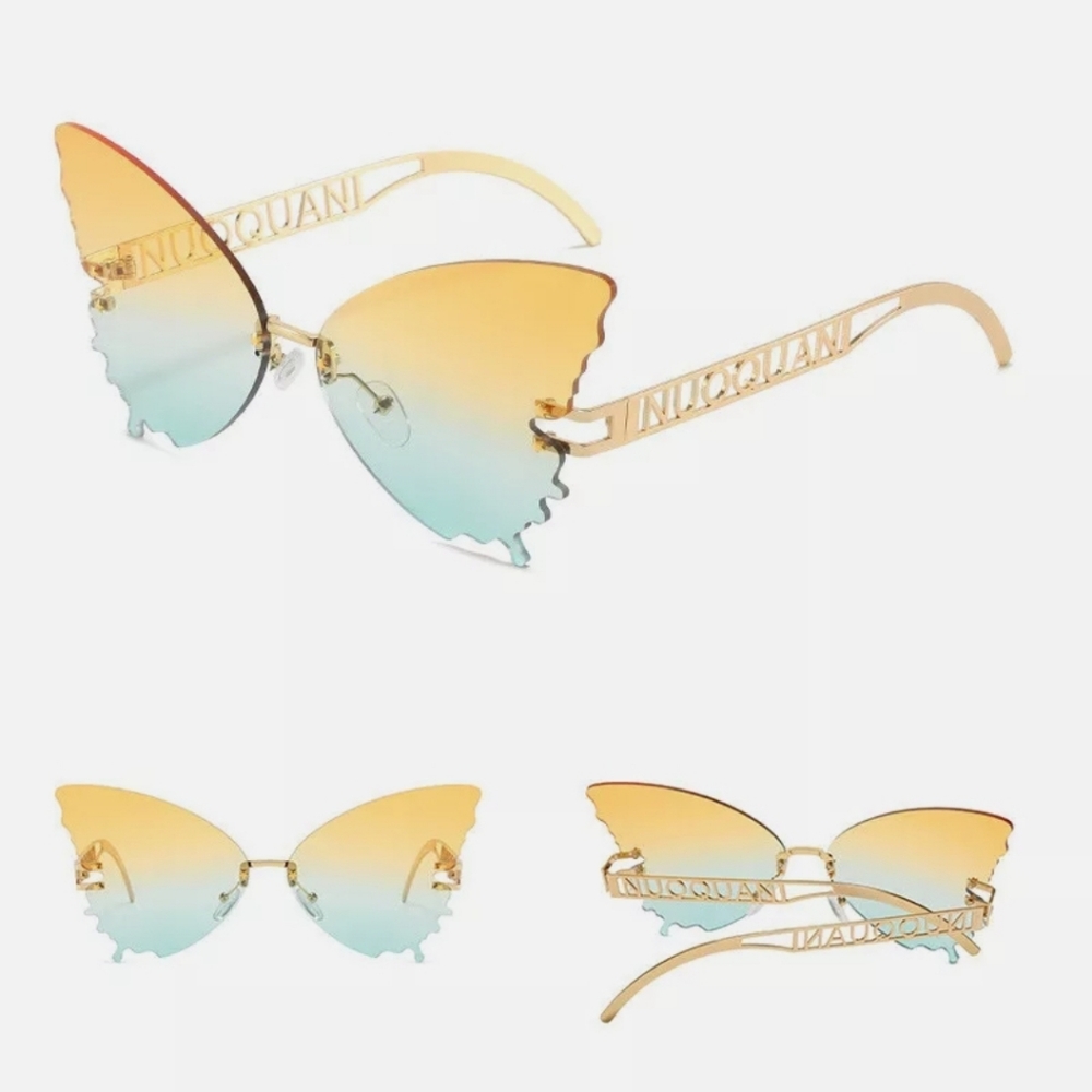 Orange &  Green Butterfly Sunglasses